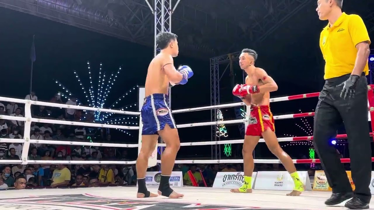 ไม่มีกลัว เพชรธงชัยดวลศิวกร ยก1 เพชรธงชัย ทีบีเอ็มยิม vs ศิวกร เกียรติเจริญชัย backdrop