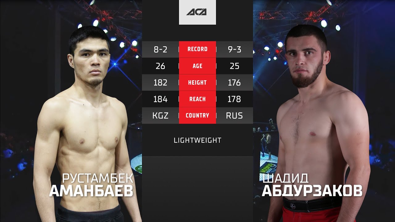 Рустамбек Аманбаев vs. Шадид Абдурзаков | Rustambek Amanbaev vs. Shadid Abdurzakov | ACA YE 45 background