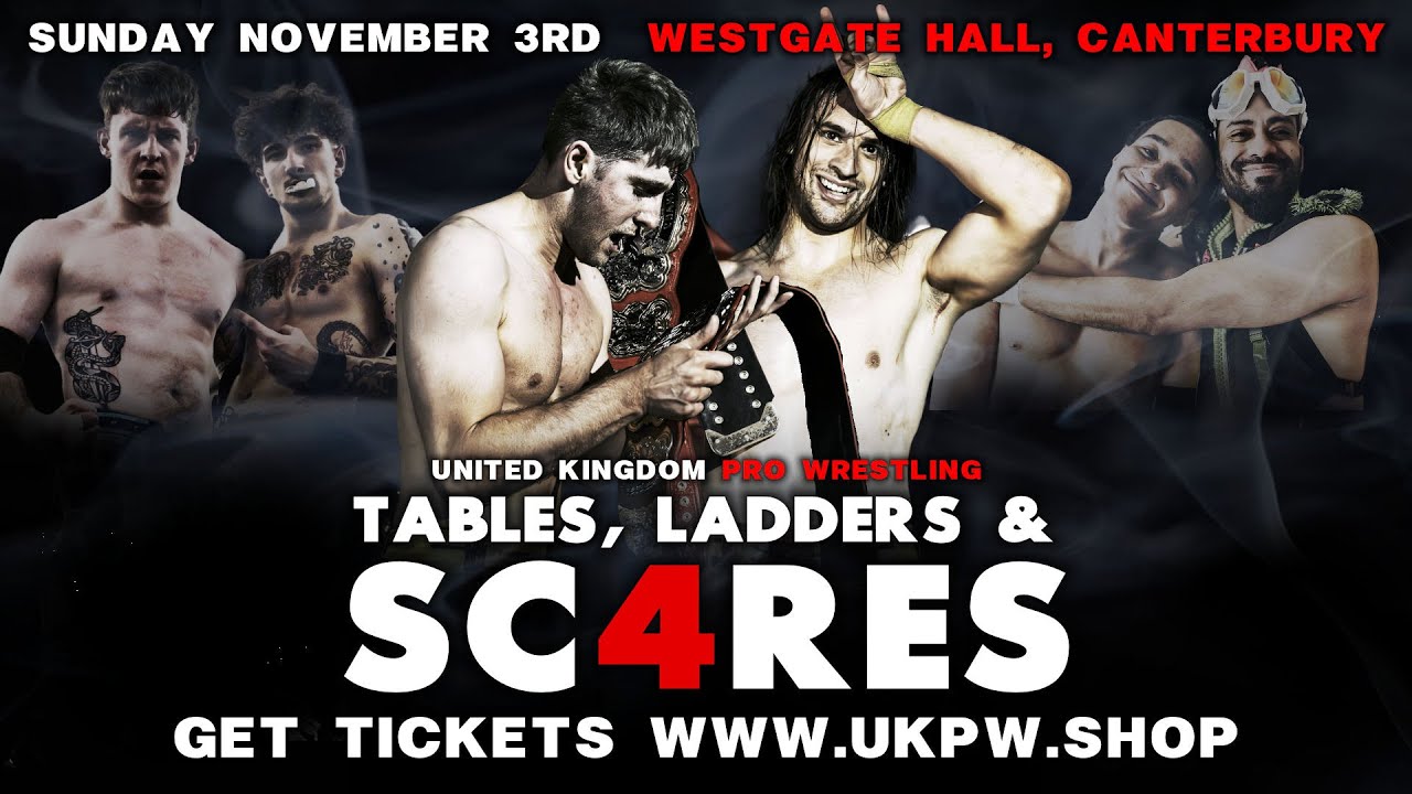 THIS SUNDAY - Tag Team Terror at Tables, Ladders & Scares 4 background