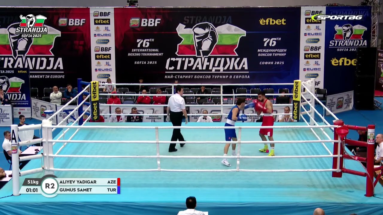 Samet Gümüş (TUR) vs. Yadigar Aliyev (AZE) Strandja Tournament 2025 (51kg) background