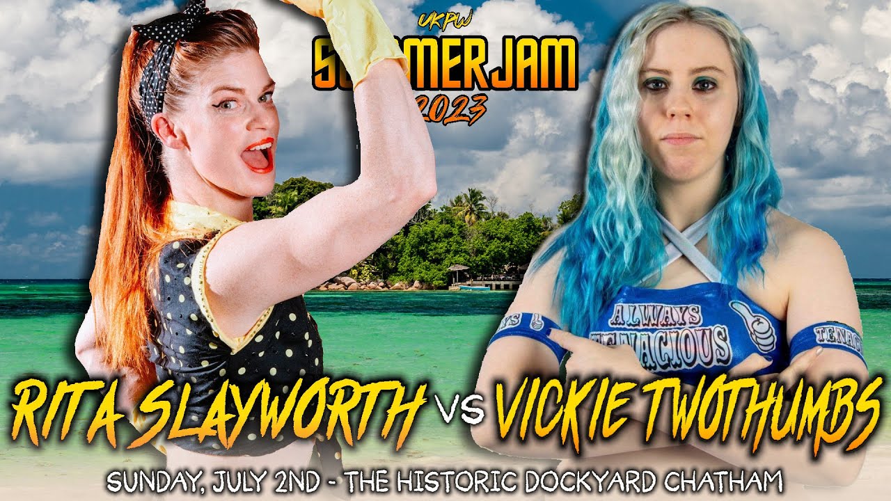 UKPW: FULL MATCH - Rita Slayworth vs Vickie Twothumbs background