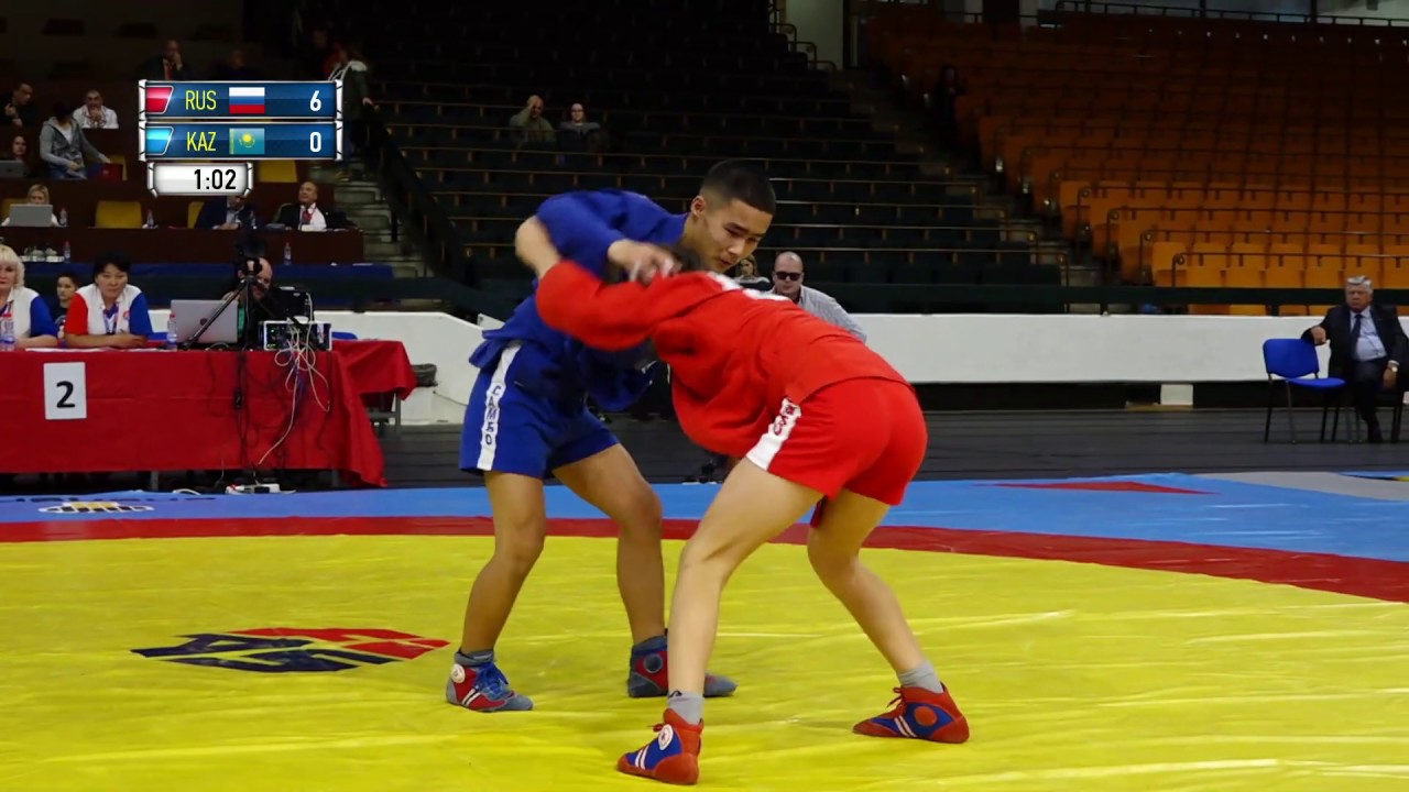 ARBUZOV (RUS) vs KUANDYK (KAZ). World Cadets SAMBO Championships 2018