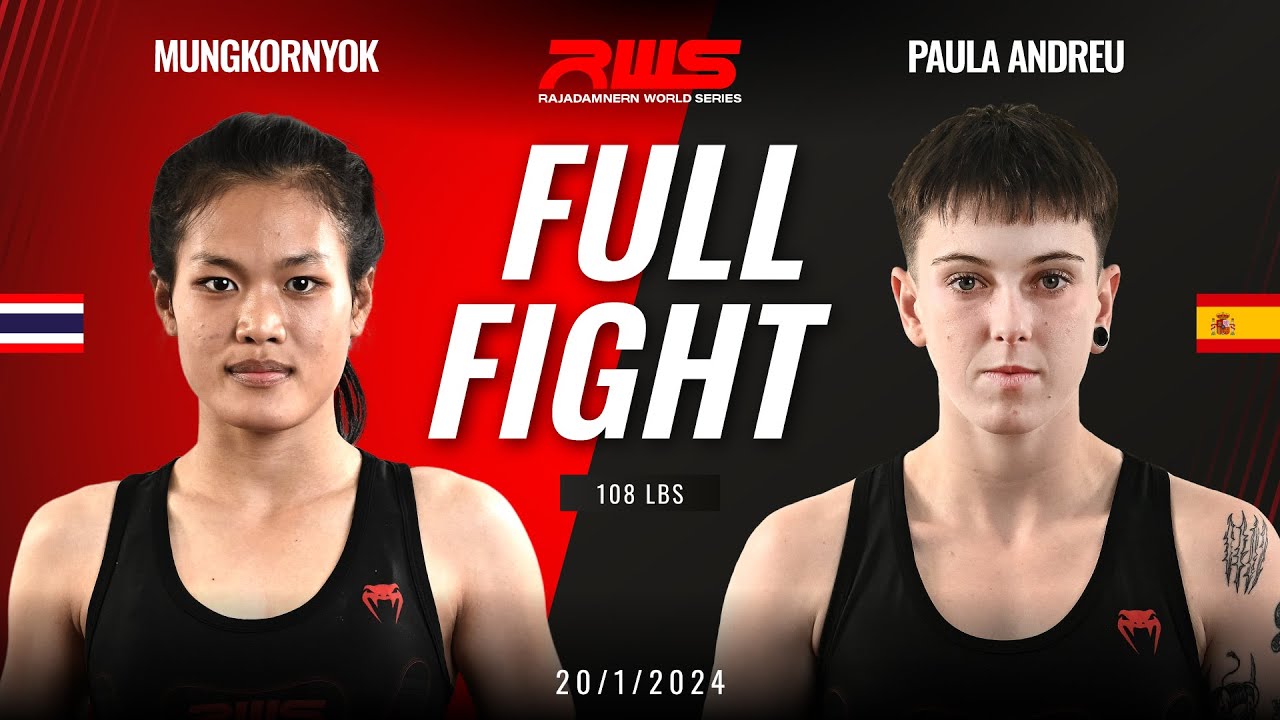 Full Fight l Mungkornyok vs. Paula Andreu l มังกรหยก vs. พอลล่า แอนดรู l RWS background