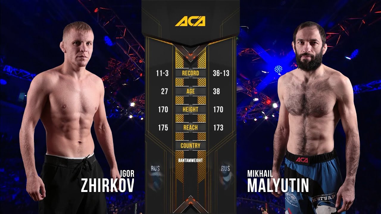 Игорь Жирков vs. Михаил Малютин | Igor Zhirkov vs. Mikhail Malyutin | ACA 103 - St. Petersburg backdrop