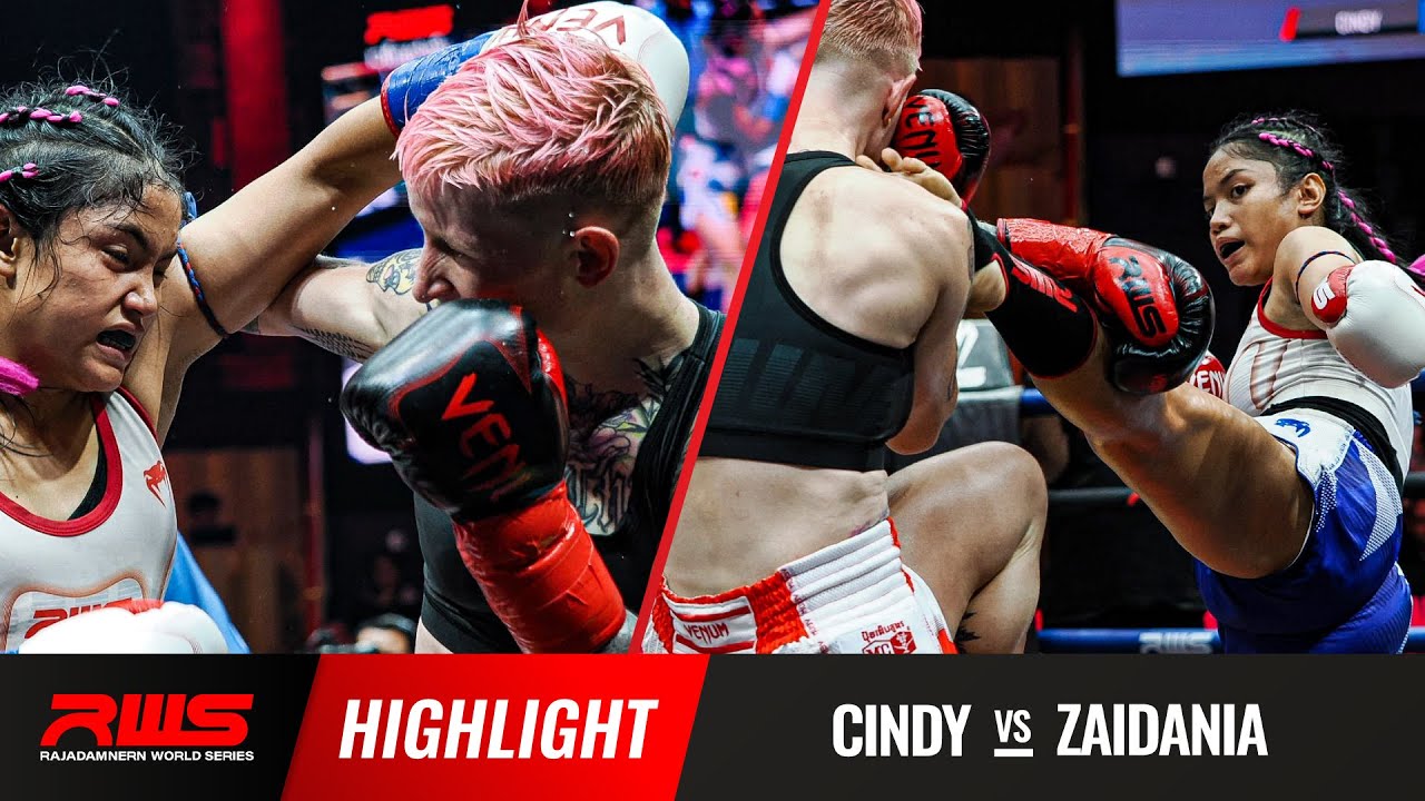 ไฮไลท์ Highlight l ซินดี้ TFC มวยไทย vs. ซัยดาเนีย l Cindy TFC Muay Thai vs. Zaidania l RWS backdrop
