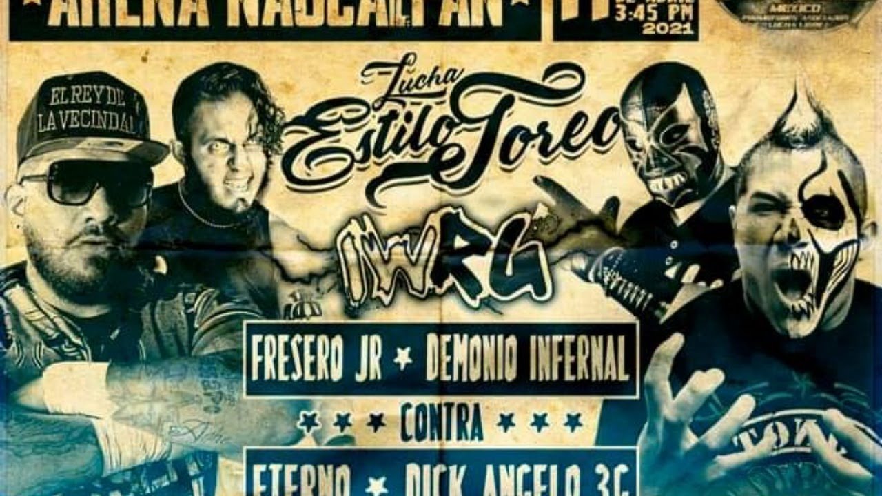 Fresero Jr y Demonio Infernal vs Eterno y Dick Angelo | Lucha Estilo Toreo | IWRG