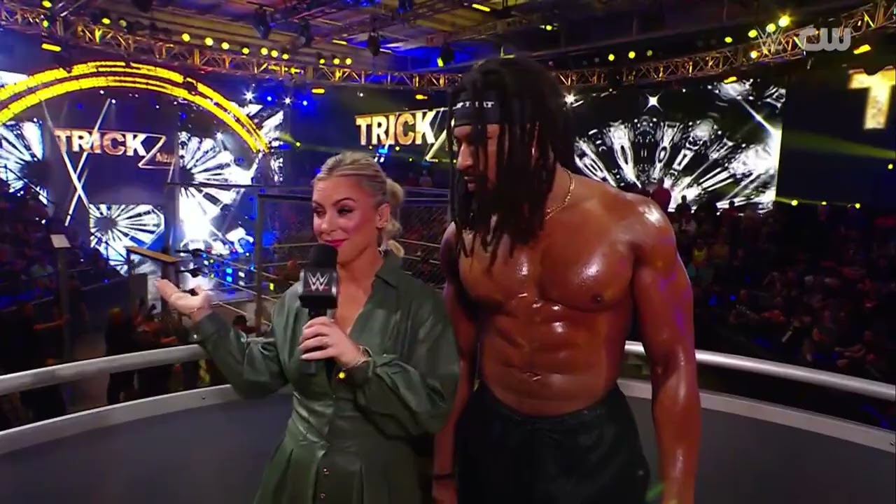 Trick Williams accepts Eddy Thorpe's challenge for a strap match: NXT, Feb. 11, 2025 background