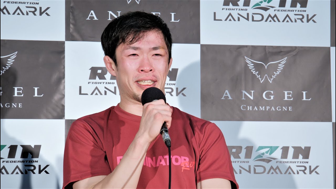 弥益ドミネーター聡志 試合後インタビュー / ANGEL CHAMPAGNE presents RIZIN LANDMARK 4 in NAGOYA background