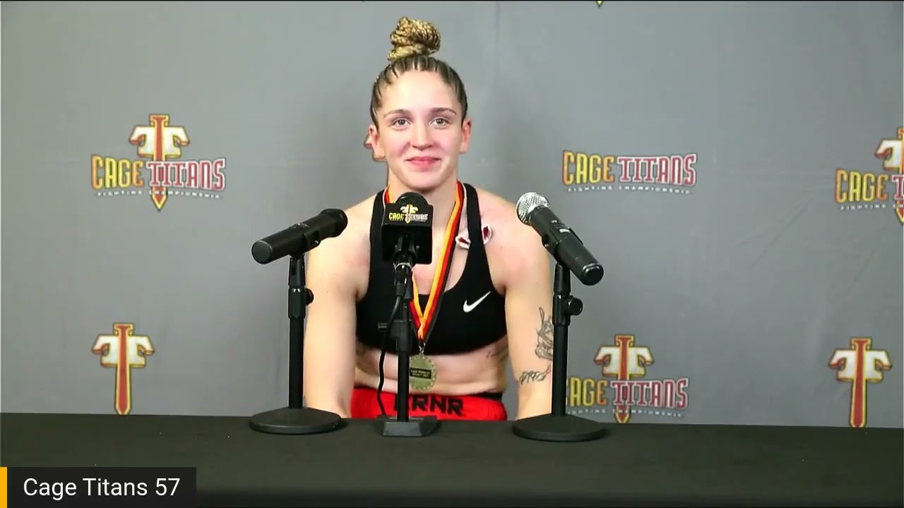 Amanda Ferreira Talks Viral Spinning Backfist Post -Fight Press Conference | Cage Titans 57