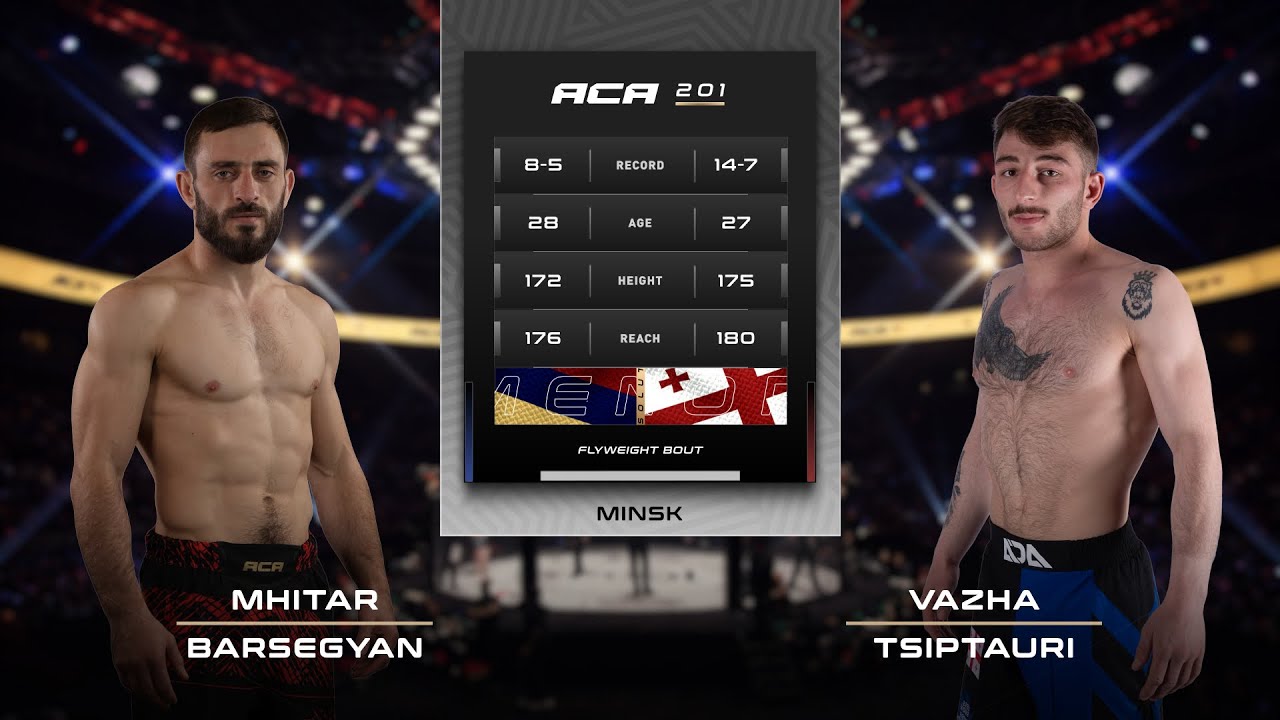 Мхитар Барсегян vs. Важа Циптаури | Mhitar Barseghyan vs. Vazha Tsiptauri | ACA 201