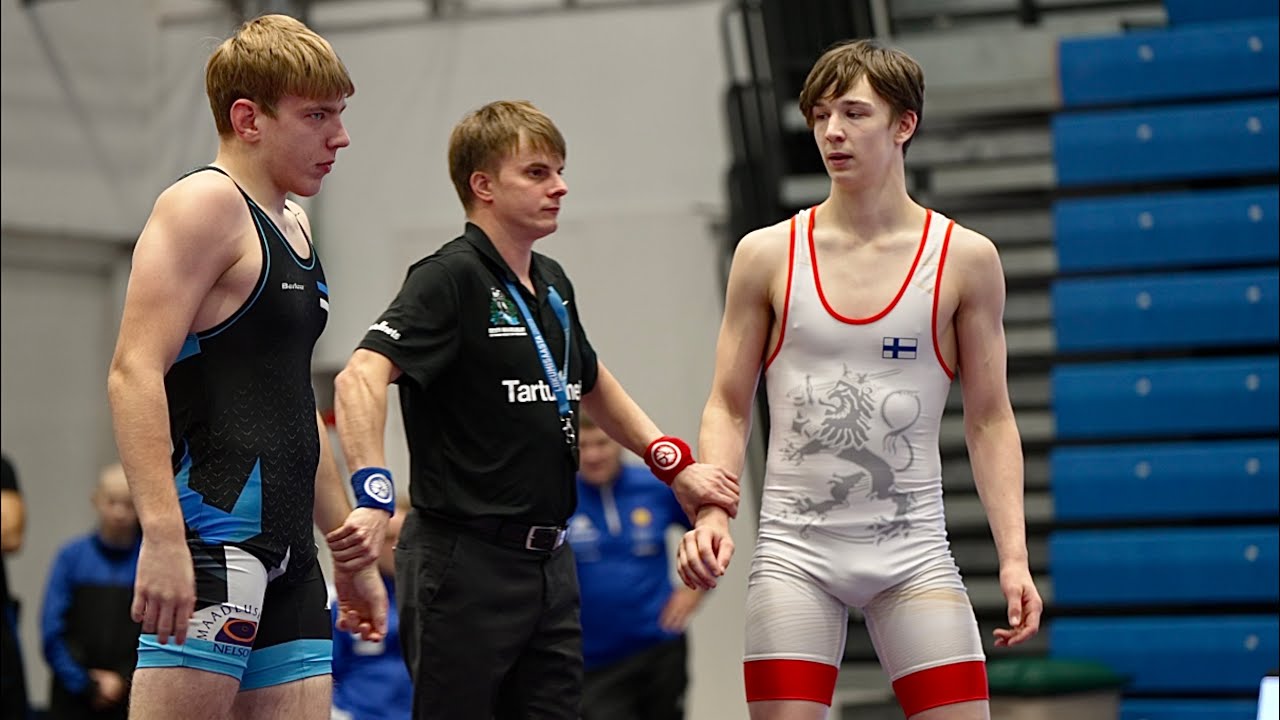 U17 S. Kantoluoto (FIN) vs U. Eskel (EST) 80kg. Youth boys greco-roman wrestling.