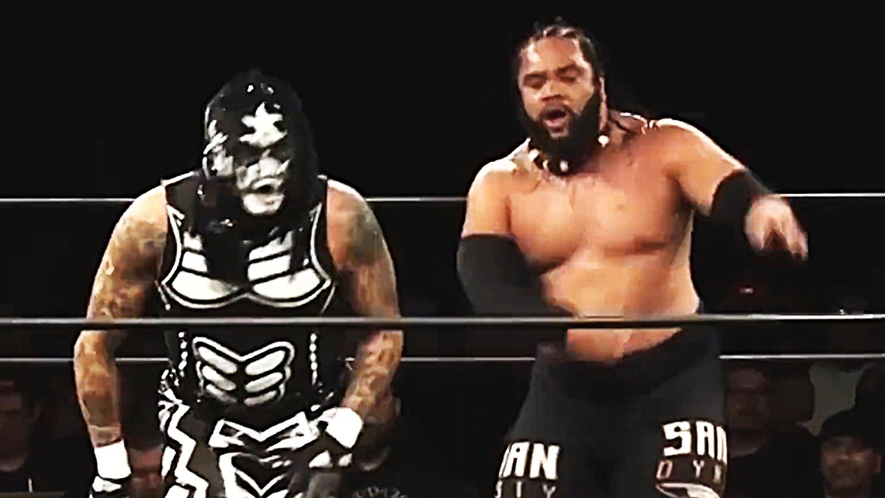 Penta & Fenix vs Jacob Fatu & The Sheik background