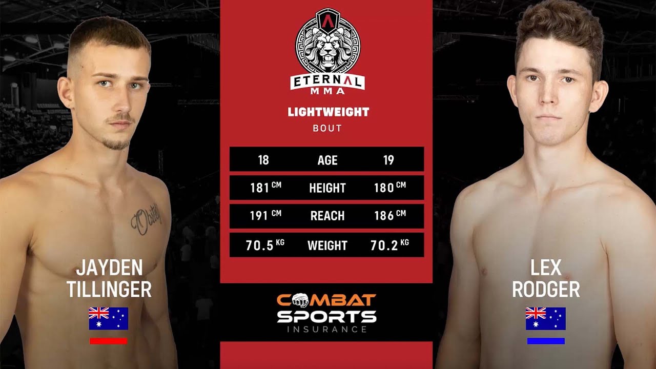 ETERNAL MMA 63 - JAYDEN TILLINGER VS LEX RODGER