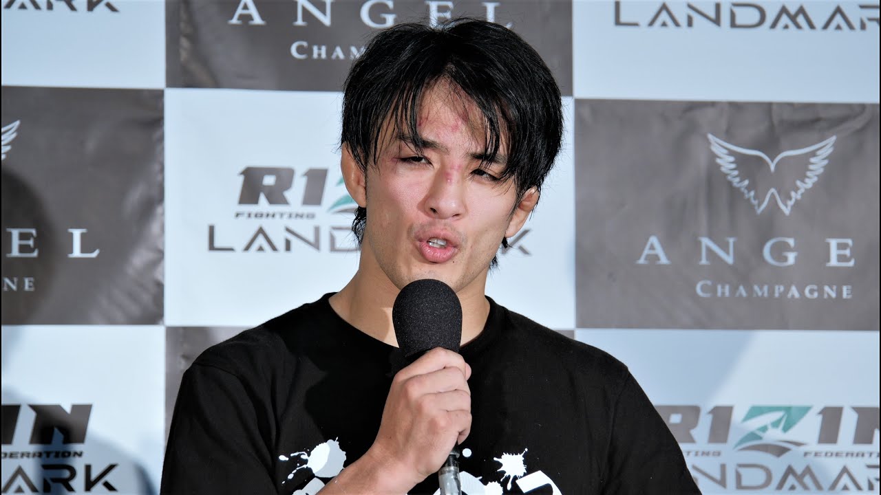 征矢貴 試合後インタビュー / ANGEL CHAMPAGNE presents RIZIN LANDMARK 4 in NAGOYA background