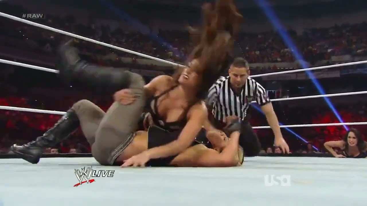 Raw: 4/15/2013 Kaitlyn vs Nikki Bella