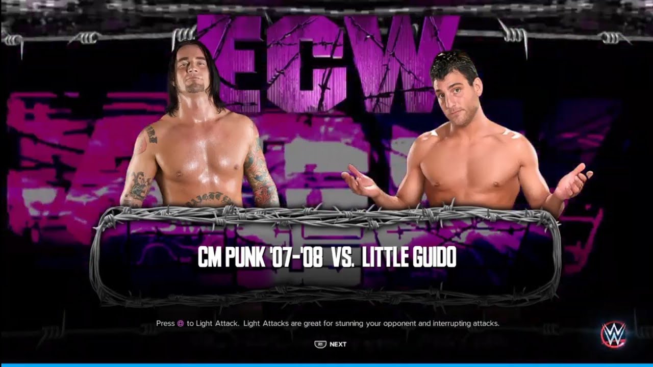 CM punk vs Little Guido. ECW. WWE 2K23 background