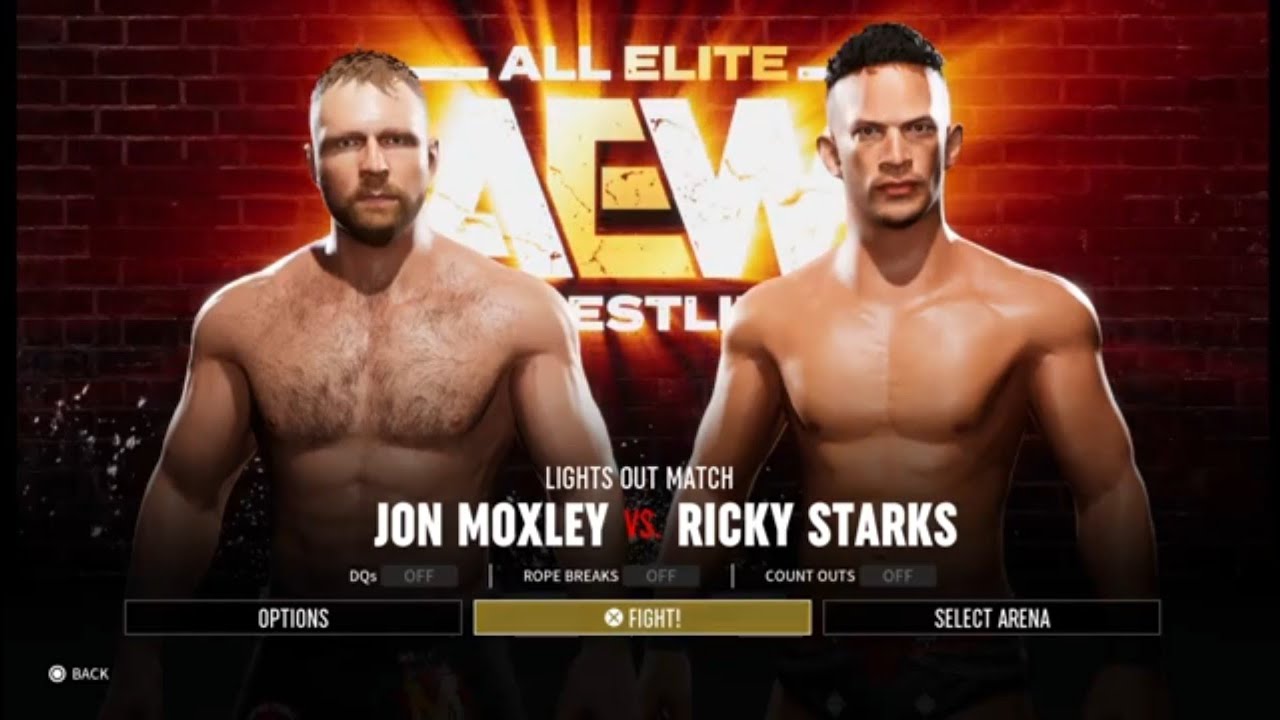 John Moxley vs Ricky Starks. AEW: Fight Forever