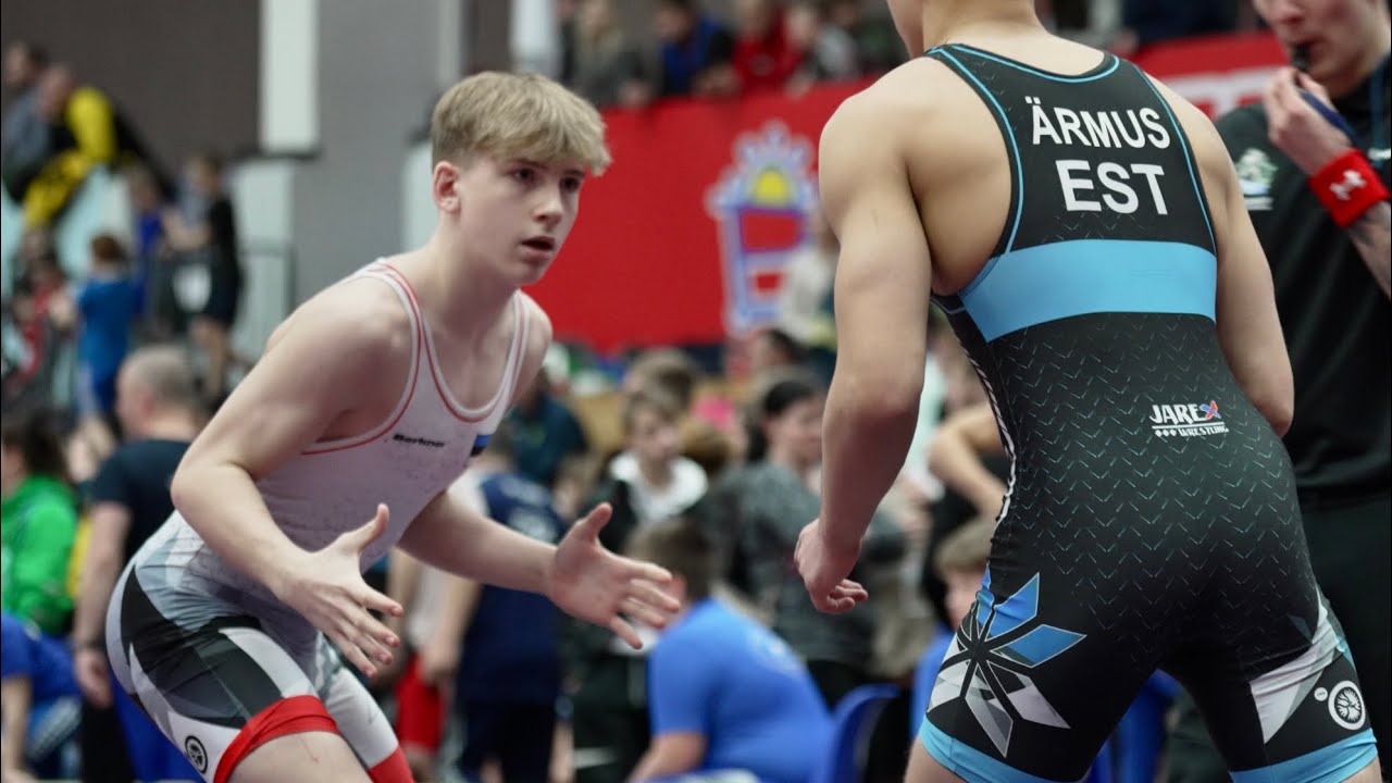 U17 K. Raud (EST) vs M. Ärmus (EST). Greco-Roman 70kg Palusalu memorial youth wrestling.