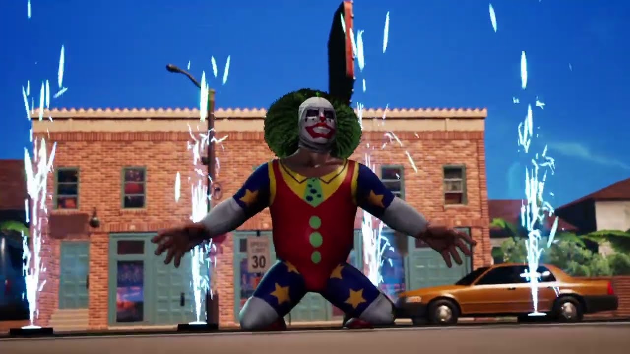 British Bulldog vs Doink the Clown. WWE 2K Battlegrounds background