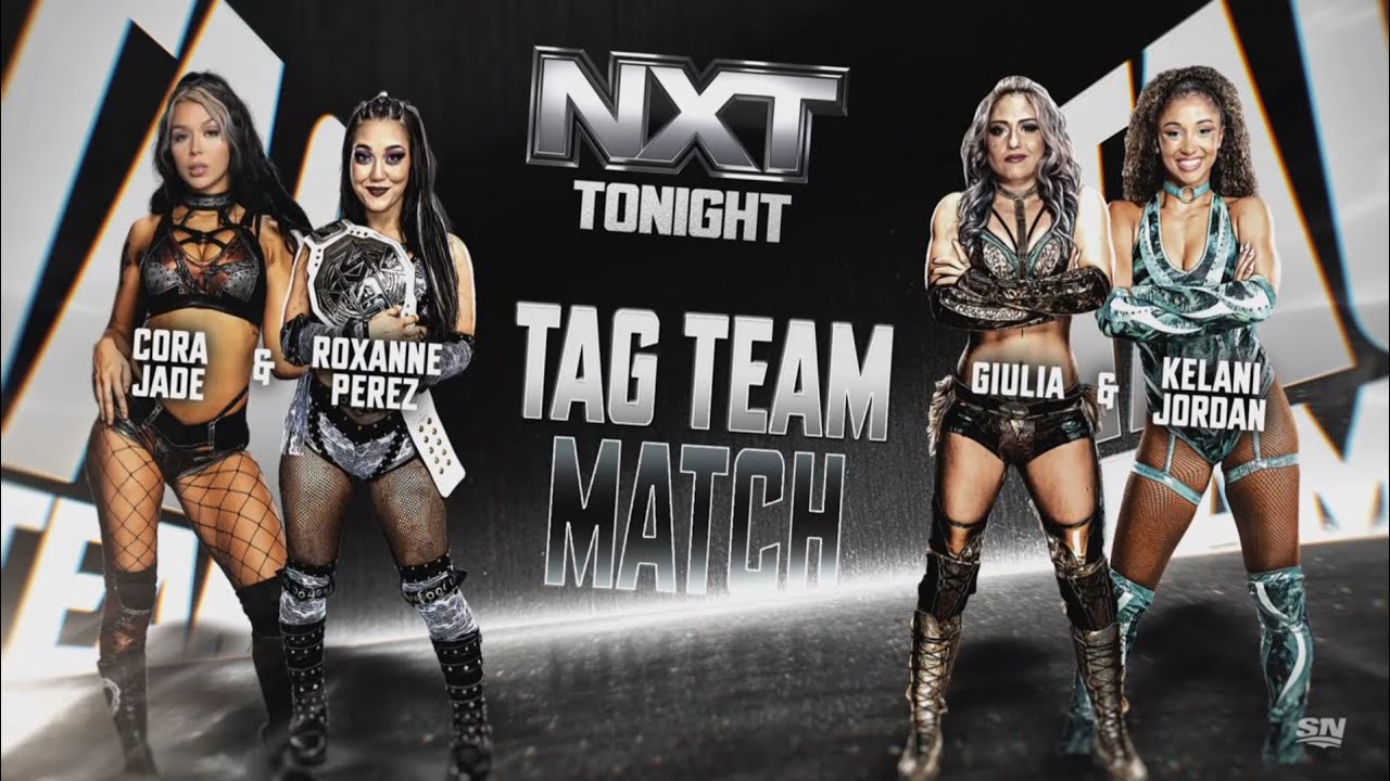 Cora Jade & Roxanne Perez vs Giulia & Kelani Jordan (2/2): NXT, Dec. 10, 2024 backdrop