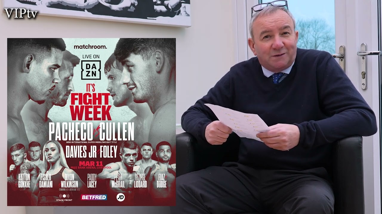 Steve wood runs through a busy night for fighters on Matchroom show Liverpool & VIP's show in Bolton backdrop