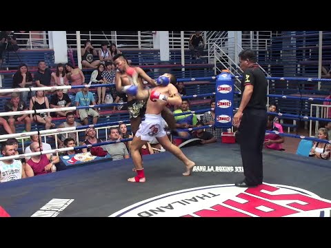 Aleks Priadhenko (Tiger Muay Thai) fights at Bangla stadium 12/4/2015 background