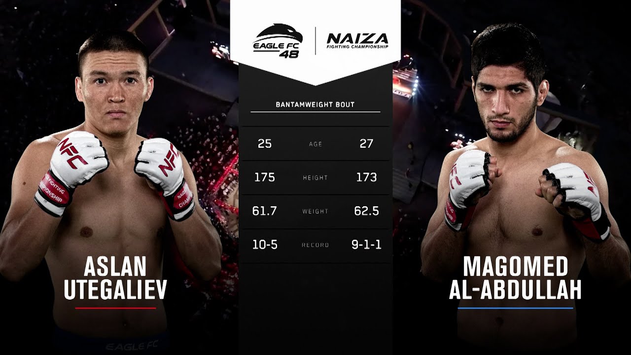 NAIZA 41 x EAGLE FC 48: MAGOMED AL ABDULLAH vs ASLAN UTEGALIEV background
