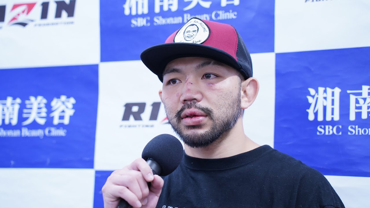 渡慶次幸平 試合後インタビュー / 湘南美容クリニック presents RIZIN.36 background