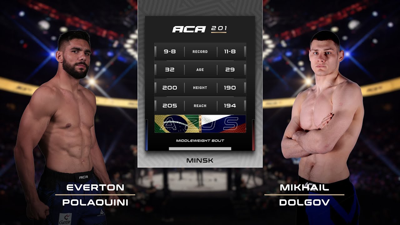 Эвертон Полакуини vs. Михаил Долгов | Ewerton Polaquini vs. Mikhail Dolgov | ACA 201