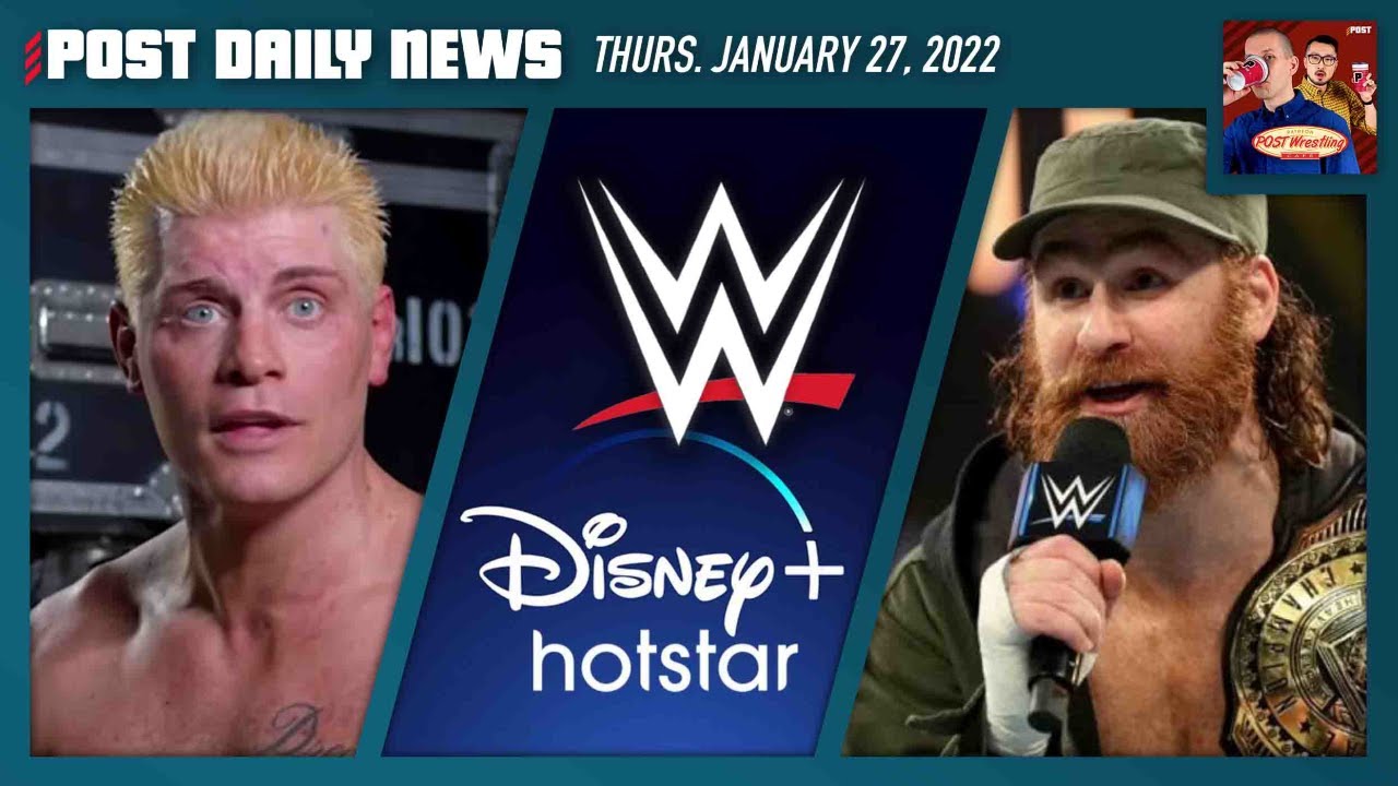 Cody Rhodes & Sami Zayn contracts, WWE & Disney+ | POST News 1/27 background
