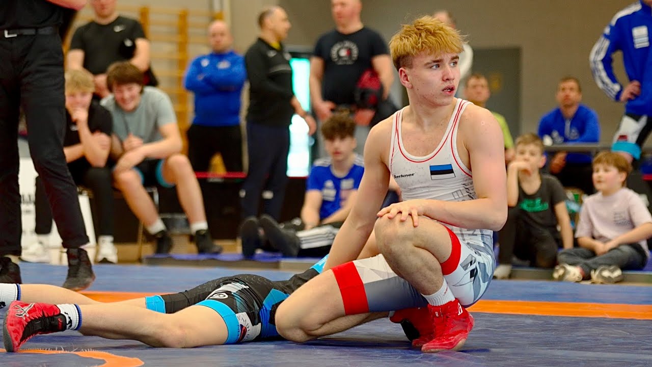 U17 N. Muradov (EST) vs T. Hansen (EST). Greco-Roman 60kg youth wrestling final Estonia.