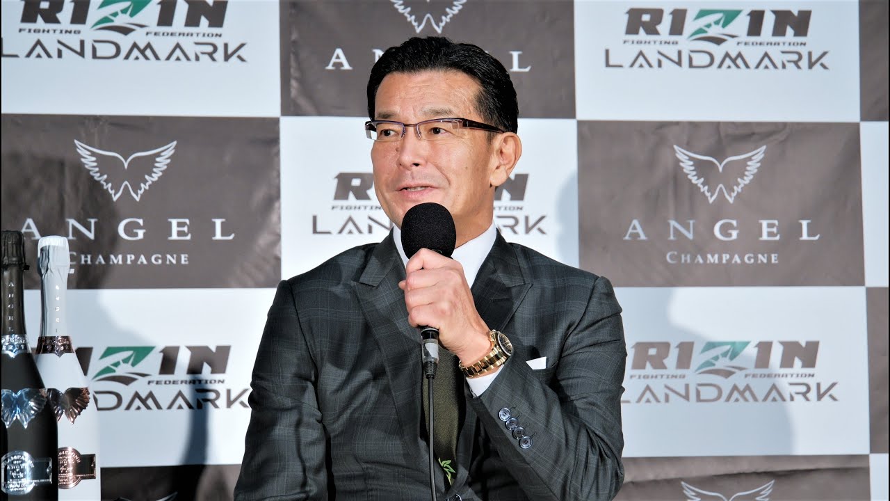 榊󠄀原信行CEO 総括 / ANGEL CHAMPAGNE presents RIZIN LANDMARK 4 in NAGOYA backdrop