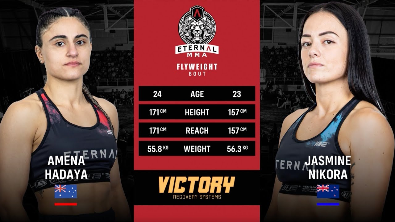 ETERNAL MMA 66 - AMENA HADAYA VS JASMINE NIKORA - WMMA FIGHT VIDEO backdrop