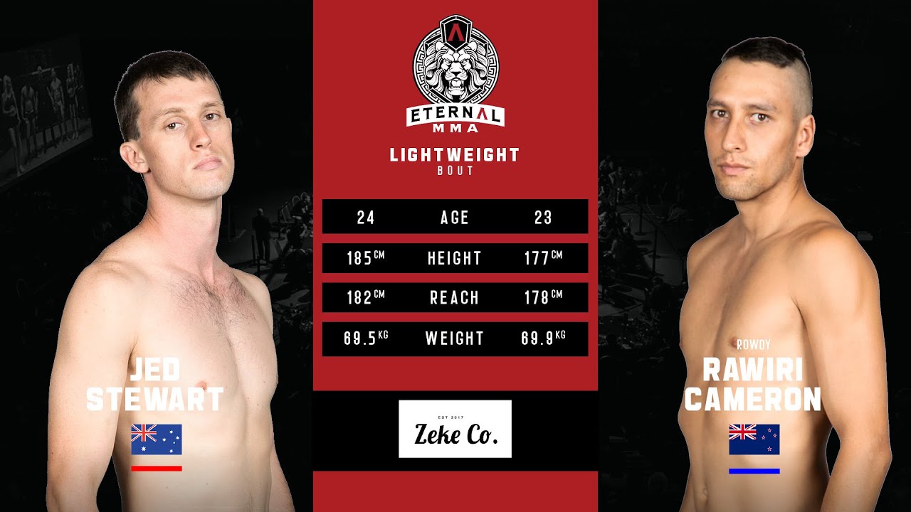 ETERNAL MMA 52 - JED STEWART VS RAWIRI CAMERON - MMA FIGHT VIDEO