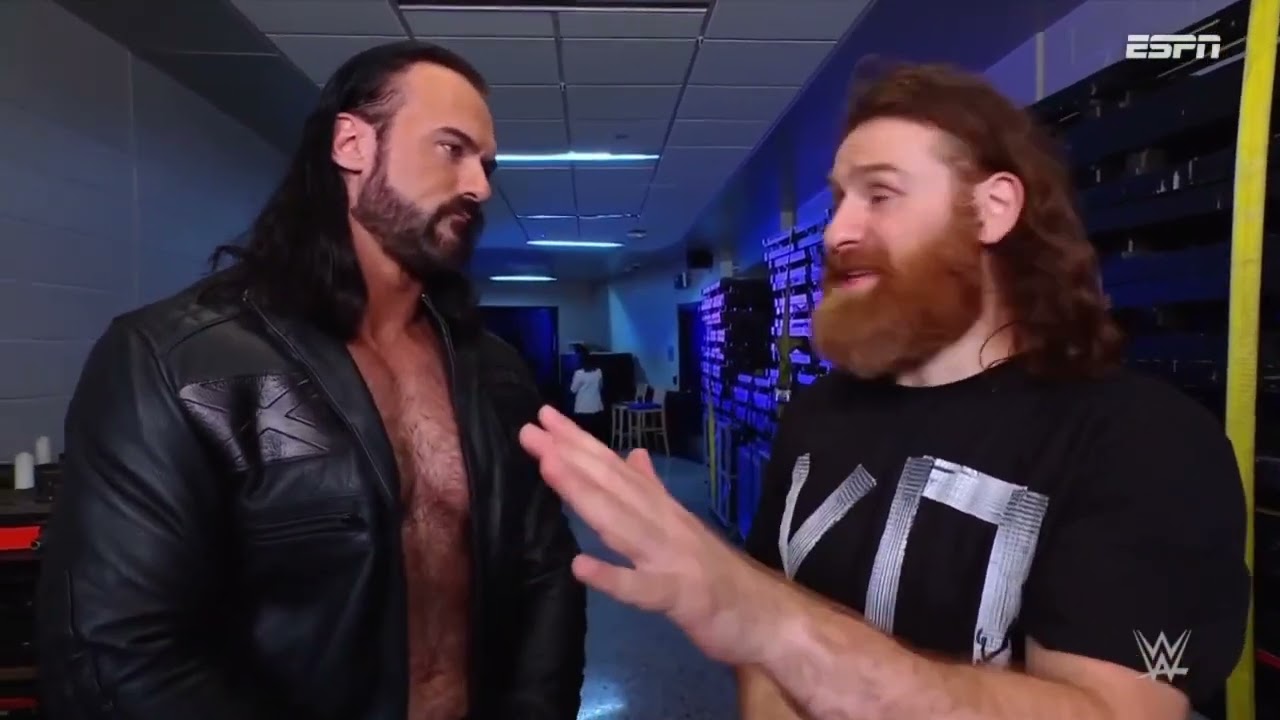 Sami Zayn reta a Drew McIntyre a una lucha - WWE RAW 16 de Octubre 2023 Español Latino background