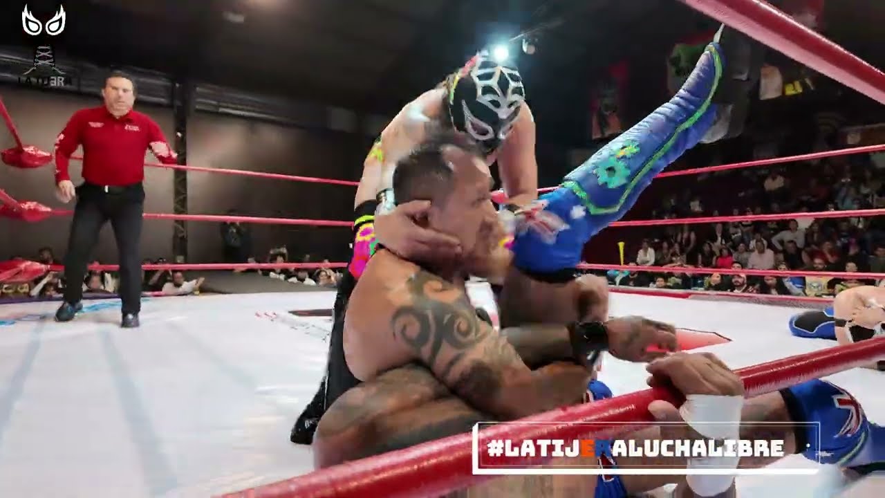 Relevos sencillos Tritón y Freelance 🆚 Cerebro Negro y Cerebro Negro Jr con WR Pro Wrestling background