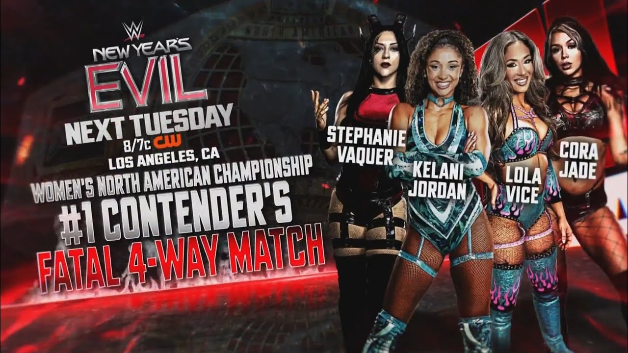 Stephanie Vaquer vs Kelani Jordan vs Lola Vice vs Cora Jade: NXT, Jan. 7, 2025 background