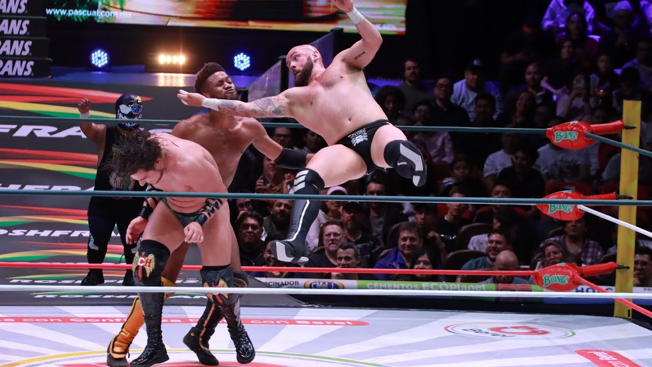 Ángel de Oro y Niebla Roja Vs Michael Oku y Robiee X CMLL 🆚 RevPro