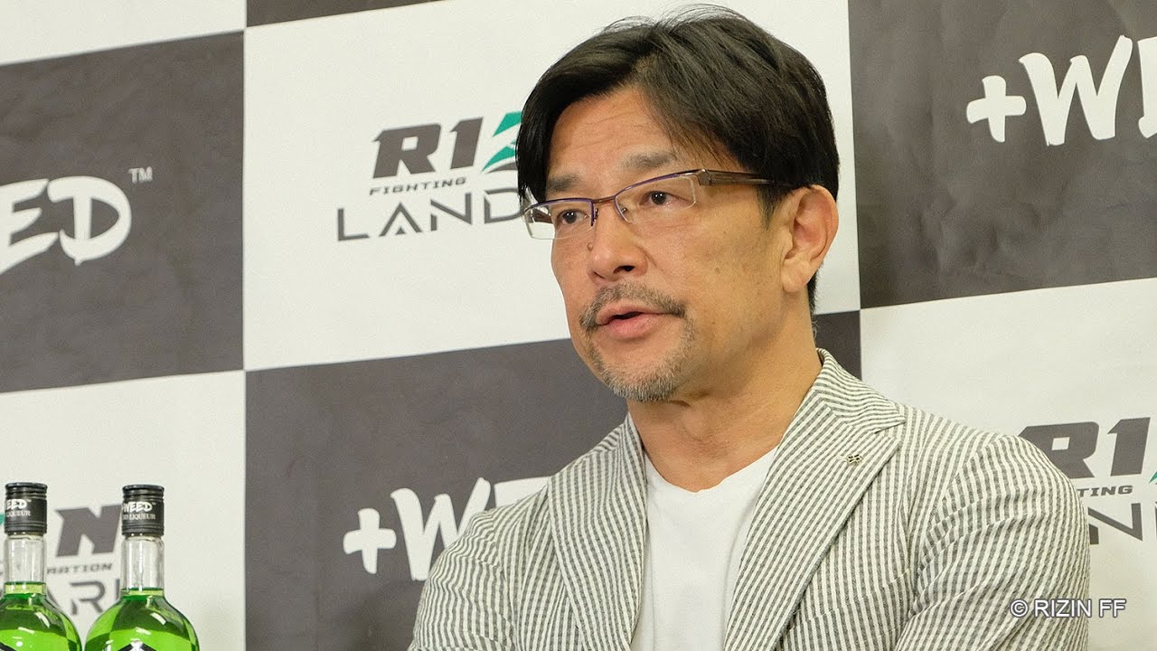 榊󠄀原信行CEO 総括 / +WEED presents RIZIN LANDMARK vol.3 background
