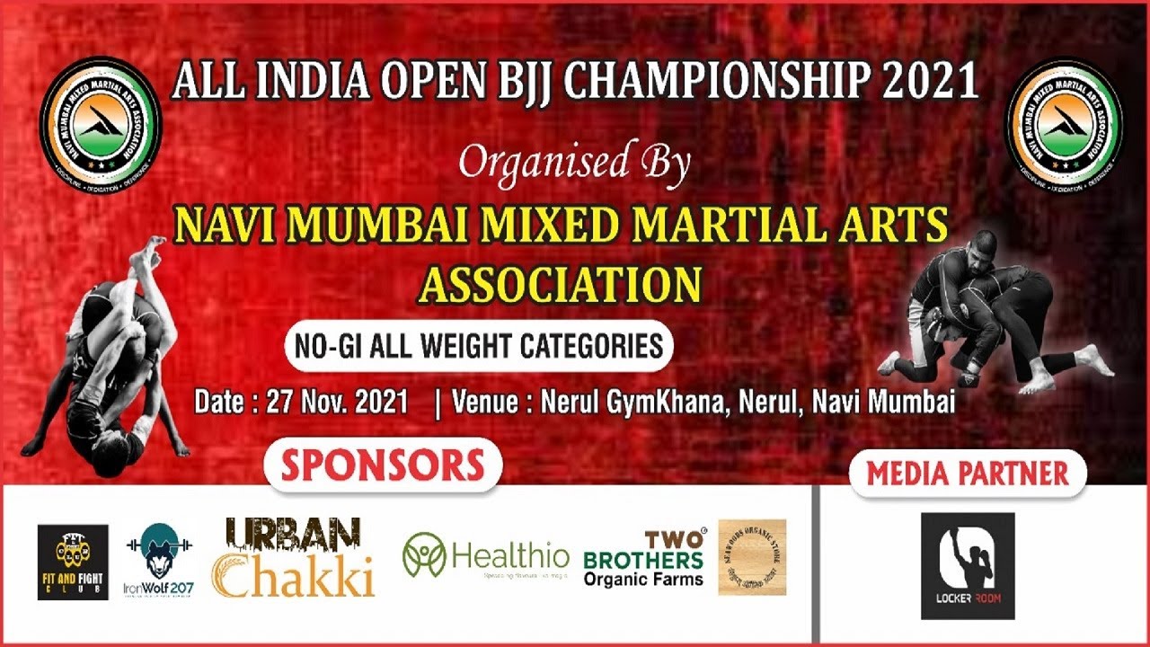 MAT 2 | All India Open BJJ Championship 2021 by Navi Mumbai Mixed Martial Arts Association | Live backdrop