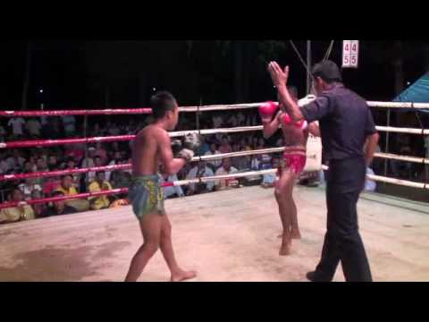 Kok (Tiger Muay Thai) scores a TKO victory @ Nai Harn Beach Stadium