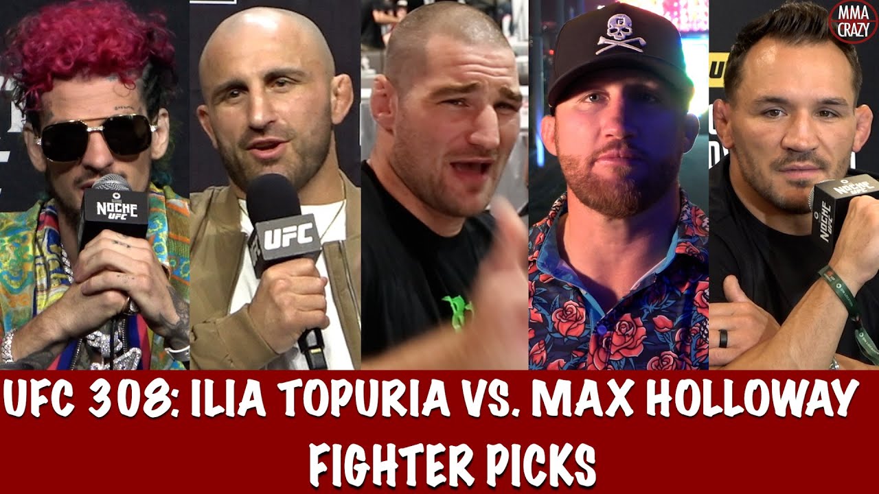 UFC 308: Ilia Topuria vs. Max Holloway Fighter Picks background