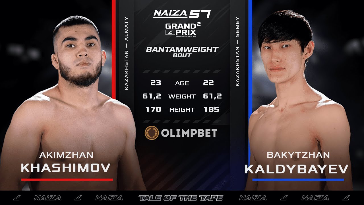 NAIZA 57: Akimzhan Khashimov vs Bakytzhan Kaldybaye background