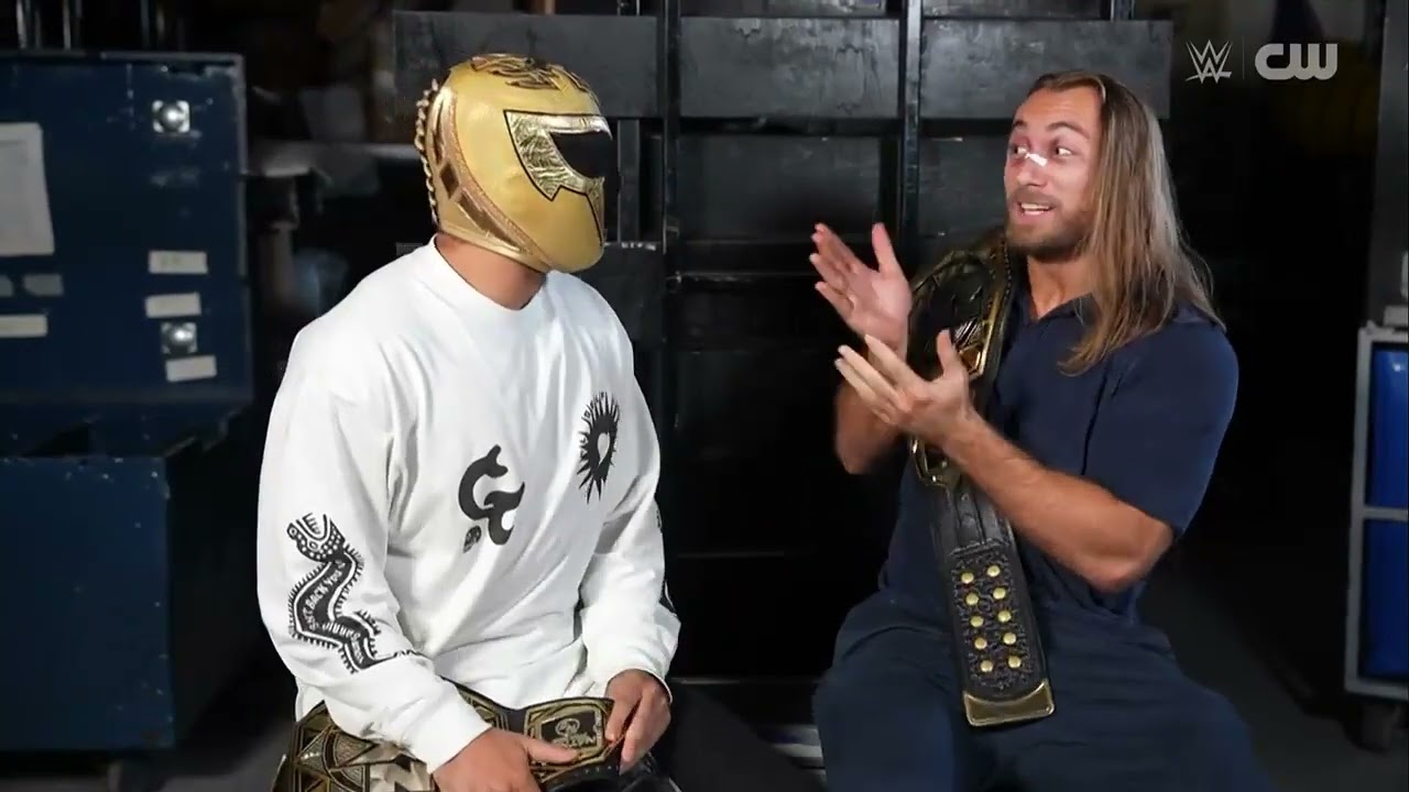 Axiom realizes from Nathan Frazer that next week he will fight up to 2 times: NXT, Dec. 10, 2024 background