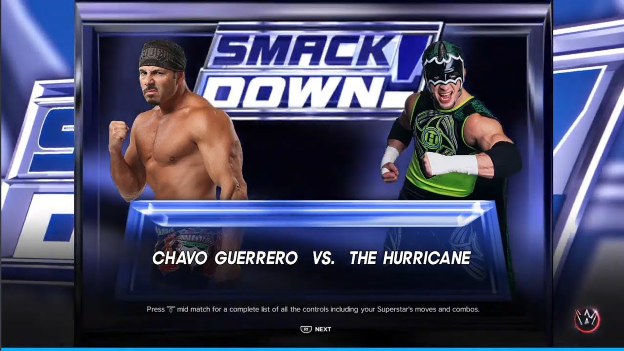 Chavo Guerreo vs The Hurricane. Smackdown. WWE 2K23 background