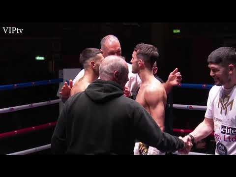 Matty Rennie v Efstathios Antonas on VIP's Liverpool show at The Olympia on 4.03.2023 background