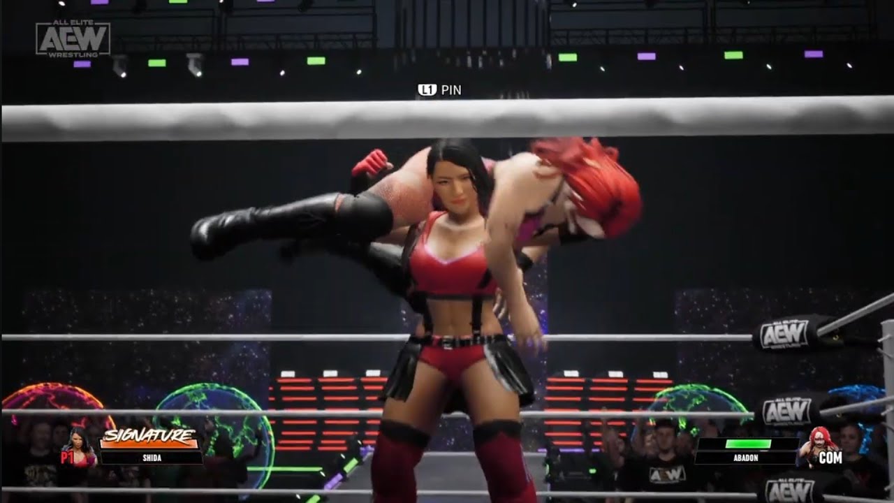 Hikaru Shida vs Abadon. Lights Out Match. AEW: Fight Forever background