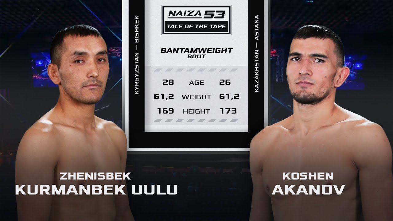 NAIZA 53: Akanov Koshen vs Kurmanbek uulu Zhenisbek backdrop