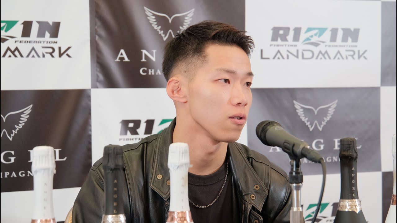 吉田陸 試合前インタビュー ANGEL CHAMPAGNE presents RIZIN LANDMARK 4 in NAGOYA background