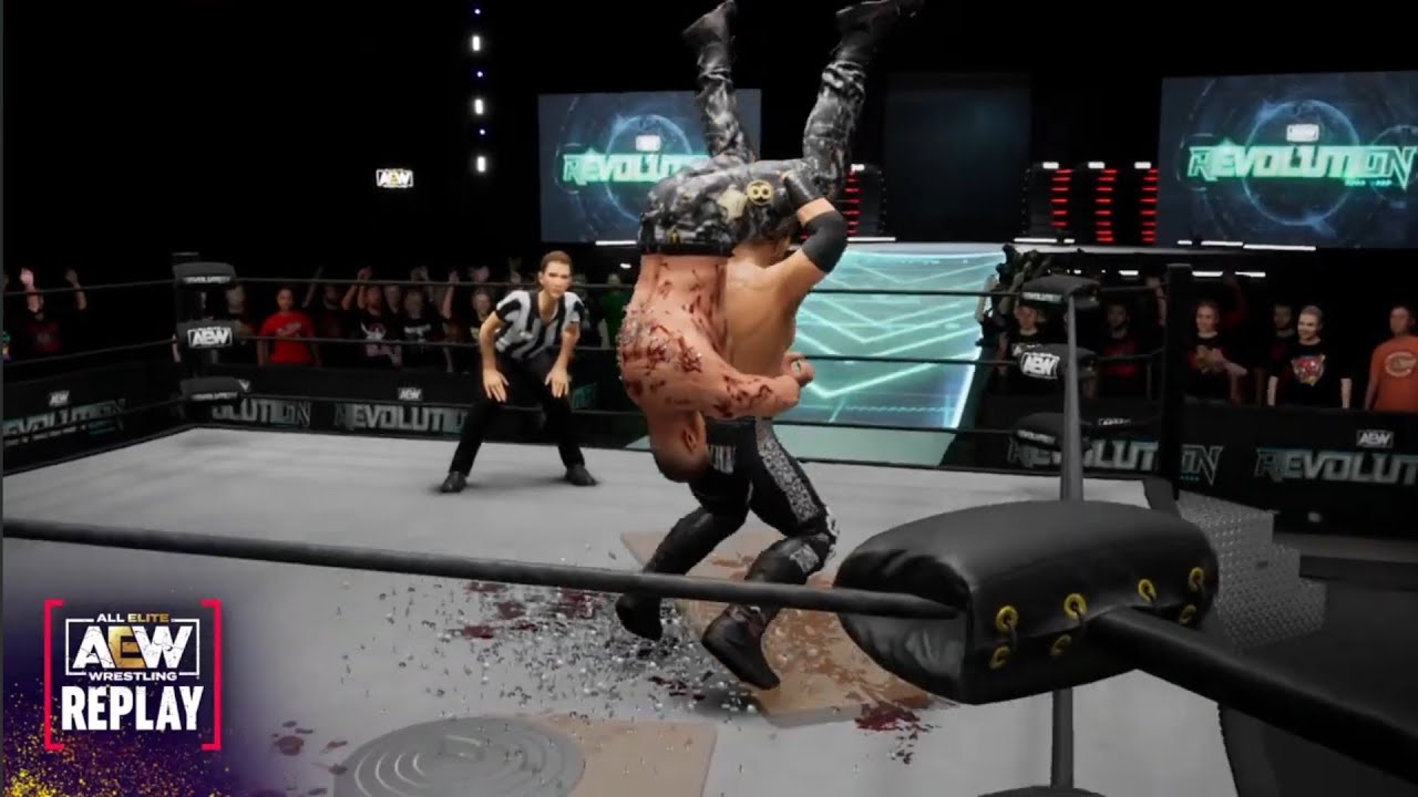 Adam Page vs Jon Moxley Texas Death Match. Revolution 23. AEW: Fight Forever background